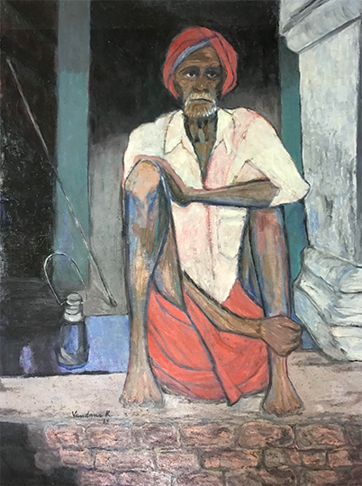 Old man with lantern